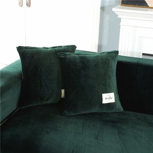 45x45cm Velvet Cushion Cover Solid Color Soft Cozy Home Decor Pillow Cover Sofa Chair Seat Back Cushion Case