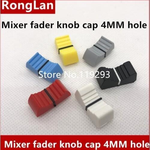 [BELLA]Mixer fader knob cap black hole 8MM red BLUE GRAY BALCK yellow lime--20PCS/LOT