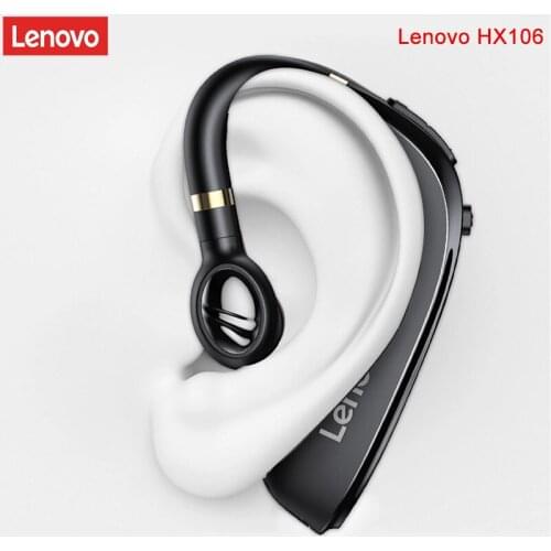 Original Lenovo HX106 Bluetooth-compatible Earphone Pro Ear Hook Wireless Earbud With Microphone 40 Hours For Driving Meeting