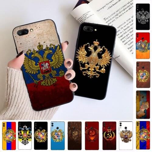 Armenia russia Flag coat of arms Phone Case For huawei honor 10 10i 10lite 8c 8A 8X 9 9A 9x 20 20s 20i 20lite mate20 Cellphones