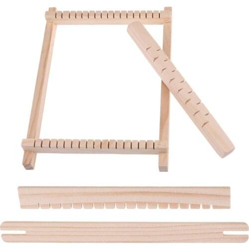 Wood Knitting Weaving Loom Tapestry Yarn Kit Handloom Machine DIY Handmade Tool E56C