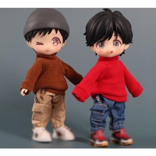 Ob11 baby clothes point small nag ymy GSC plain body sweater top p9 Molly clothes 1/12 BJD doll clothes sweater