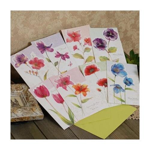 Eno Greeting Watercolor Flower Greeting Cards Birthday Wishes Gift Message Cards
