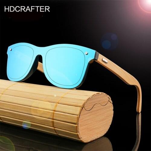 HDCRAFTER New fashion Sunglasses Men Women Sun Glasses Bamboo Sunglasses Retro Vintage Wood Lens Wooden Frame Handmade