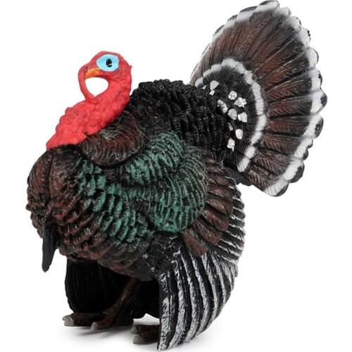 Simulated Farm Poultry Animal Model New Turkey Hen Child Gift Toy Ornament