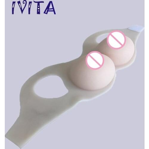 IVITA 5000g White Realistic Silicone Breast Forms For Men Big Large Huge Breast Forms Fake Boobs Crossdresser Transgender