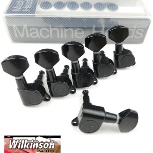 Wilkinson WJN-07 Electric Guitar Machine Heads Tuners for ST or TL Tele Black Tuning Pegs ( With packaging )