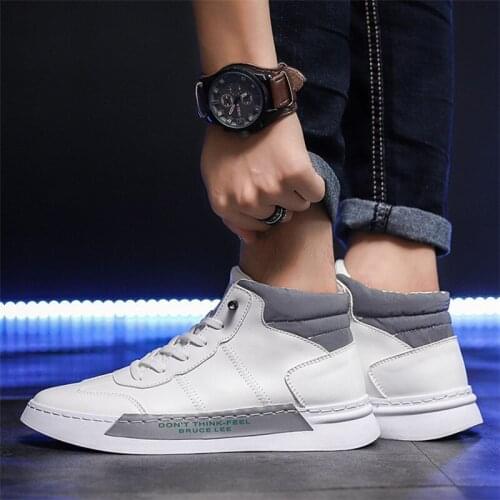 New Sneakers Mens High Top Casual Shoes Comfortable Brand Men Sneakers Breathable Trend Flats Shoe Sapato Masculino