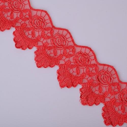 Cusack 14 yard 7.5 cm Lace Trim Ribbon Applique for Dress Garment Home Textiles Trimming DIY Crafts Lace Fabric Mesh Embroidered