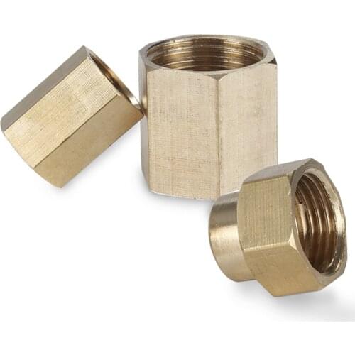 1/8" TO 1/4" 3/8" 1/2" 3/4" BSP Brass Copper Hose Pipe Fitting Hex Coupling Coupler Fast Connetor Female Thread