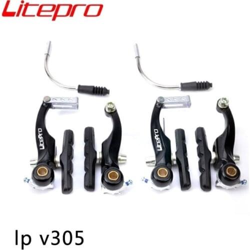 Litepro Front Rear Bicycle V Brake Set 100mm Ultralight Short Arm Mini V Brake Folding Bike Road Bicycle Modified Parts