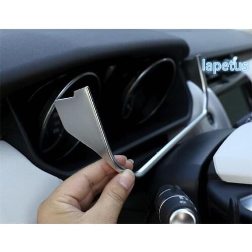 Lapetus Matte Chrome Instrument Dashboard Strip Decorative Frame Cover Trim For Land Rover L462 Discovery 5 2017 - 2020 / ABS