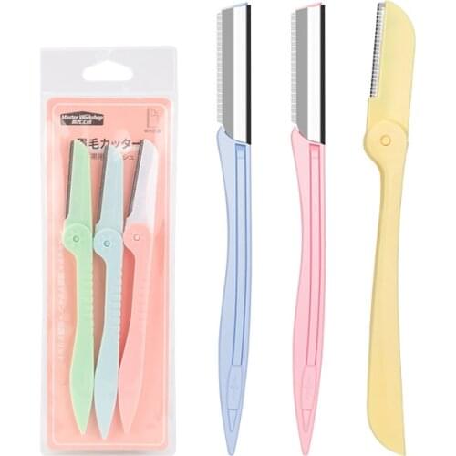 Eyebrow Trimmer Set Folded 3 Packs for Men and Women Beginners Eyebrow Shaver Razor Razor Makeup Tool Razor Se Safety Razor