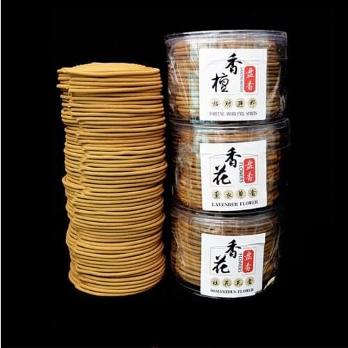 Natural sandalwood incense coil indoor bathroom toilet deodorization scented bedroom Osmanthus fragrans jasmine lavender incense