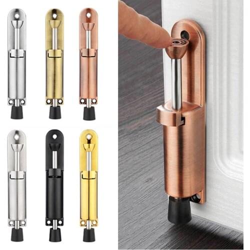 1 Pc Pedal Door Stop With Screws Zinc Alloy Foot-Operated Lever Door Stops Adjustable Kickdown Bronze Door Holder