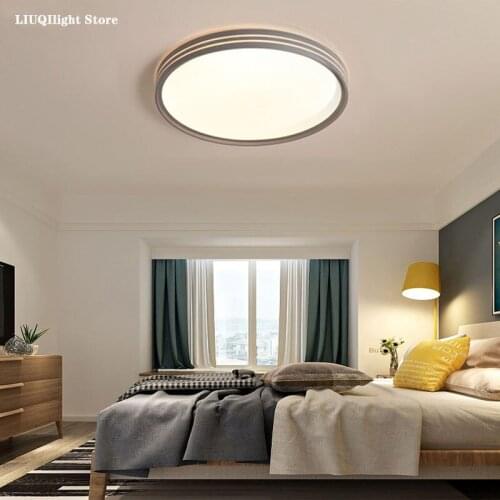 Nordic bedroom living room ceiling lamp balcony study iron transparent round LED ceiling and other corridor aisle lighting