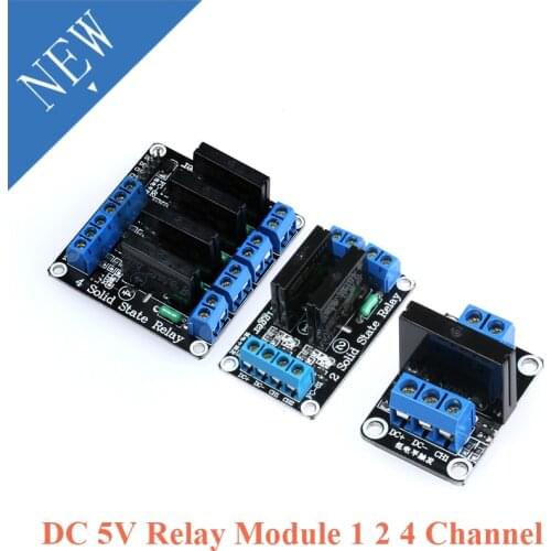 DC 5V Relay 1 2 4 Channel OMRON SSR Low Level Solid State Relay Module 250V 2A For Arduino With Fuse