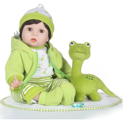 Silicone Baby Doll That Look Real Newborn Blinking Doll Eye Closed And Open Moving Eyes Mini Doll Soft Body 55cm Realistic Under