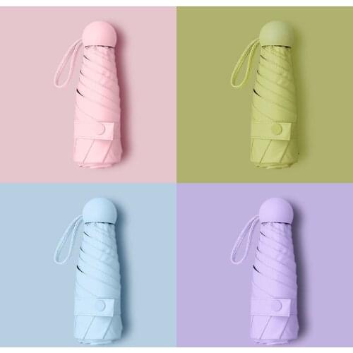 Phone Size Mini Pocket Womens Umbrella Male Man Ultralight Rain Sun Umbrella Girls Anti UV Portable Folding Umbrella Parasol