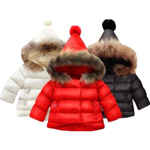 Warm Children Jacket Baby Girls winter Coats long sleeve Hoodies For Girls Baby Kids jacket Children Keep Warm Outerwear