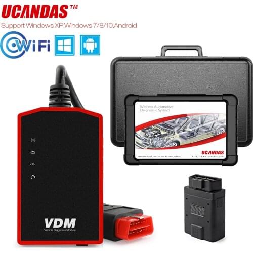 UCANDAS VDM WIFI USB OBD2 Automotive Scanner Professional Full System Code Reader ABS DPF Oil Reset OBD 2 Car Diagnostic Tools