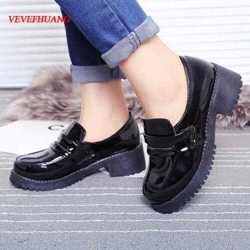 VEVEFHUANG Cute Lolita Girl Women Maid Boots Round Toe Leather Shoes Japan JK High School Uniform Kawaii Sneakers Anime Cosplay
