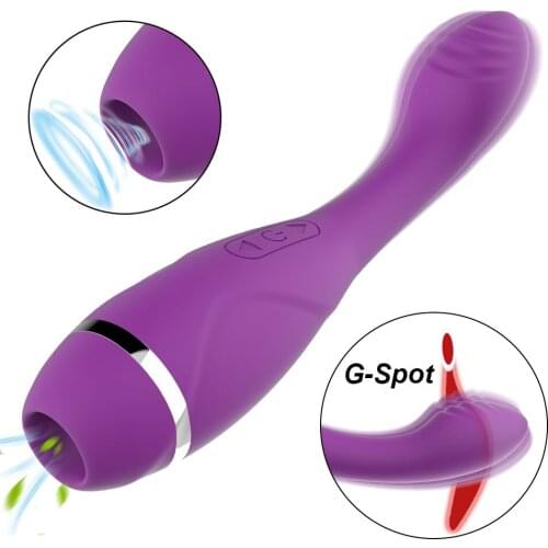 Two in one 13 Mode Vagina Vibrator female Sucking Clitoris Stimulator Women Masturbate Dildos For Lesbian Orgasm Toys Adult Shop