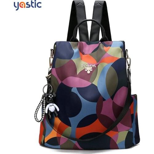 Waterproof Oxford Women Backpack Fashion Anti-theft Women Print School Bag High Quality Large Capacity