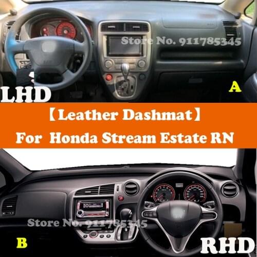 Suede Leather Dashmat Accessories Car-Styling Dashboard Covers For Honda Stream Estate AT VTEC Ivtec ES Sport G1 Rn1 Rn2 Rn3