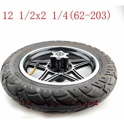 12 1/2 X 2 1/4 62-203 wheels 12.5 inch tire + alloy rims fits Many Gas Electric Scooters and e-Bike ,Folding electric bicycle
