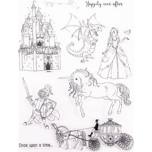 17x22.5cm Dreamy fairy tale TPR Transparent Silicone Rubber Clear Stamps cartoon Scrapbooking/DIY Easter wedding album