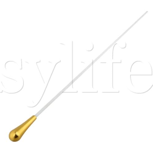 38x2 cm Metal Handle Orchestra Director Conductor Baton Gold