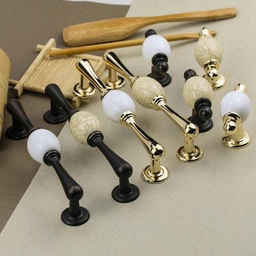 4pcs Luxury Funiture Door Handles and Knobs Metal Drawer Pulls Euro Kitchen Cabinet Handles and Knobs Furniture Handles Hardware
