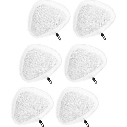 6PCS Steam Mop Pads Washable Microfiber Cleaning Pads Replacement Pads Accessories for Shark X5 H2O H20 S302 S001