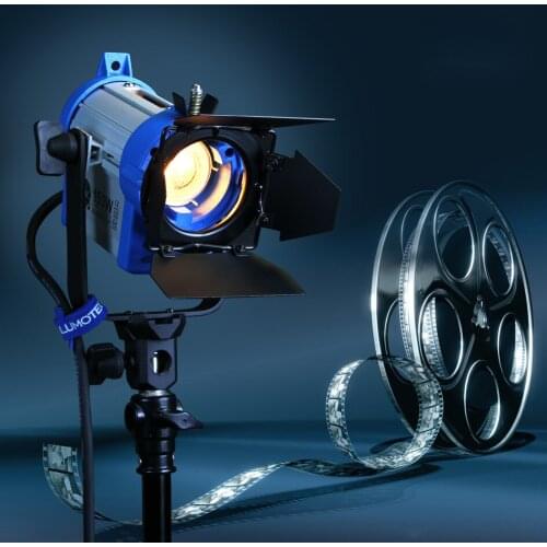 ALUMOTECH Pro Film 150W Fresnel Tungsten Spot light Lighting+Barndoorr+Bulb For Studio Video Photography Camera Film Lamp