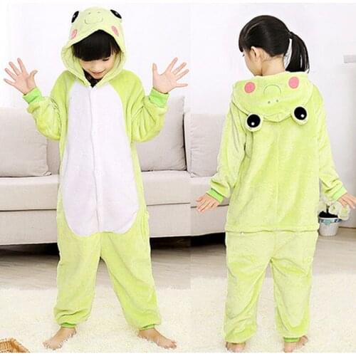 Anime Frog Cosplay Costume Kids Kigurumis Boy Girl Sleep Suit Halloween Festival Party Animal Onesies