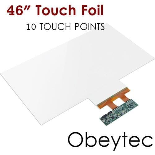 Free Shipping ,obeytec 46" Interactive Touch Film, USB Interface, Transparent, 10 Touches, Wide Screen