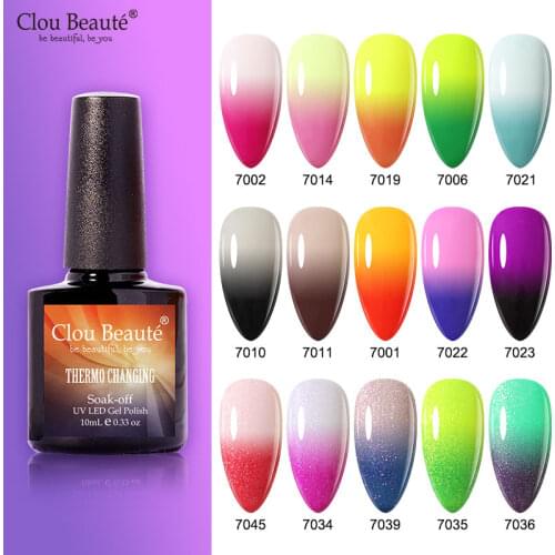 Clou Beaute 10ml Thermo Nail Gel Polish Change Color Temperature UV Nail Gel Polish Lacquer LED Gel Nail Varnish Long Lasting