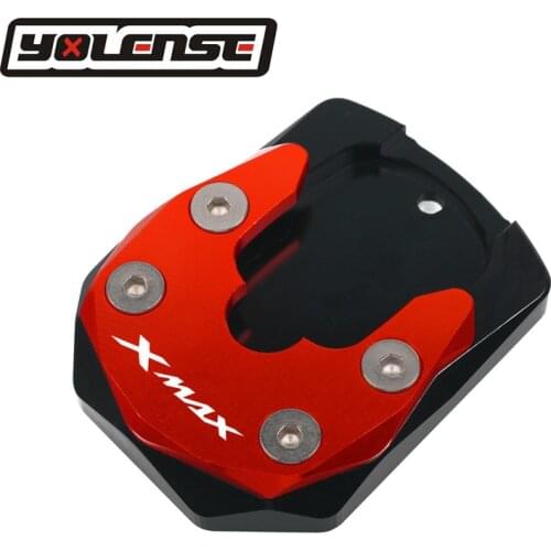 CNC Aluminum Motorcycle Kickstand Enlarge Plate Pad Side Stand Enlarger Motorbike For YAMAHA X-MAX 300 XMAX300 XMAX 2017 2018
