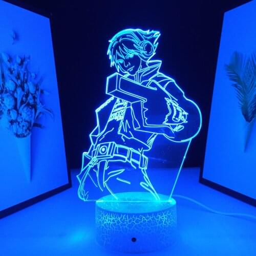 Game Adventurer Figure 3D LED Night Light for Kids Cool Bedroom Decor Birthday Gift Color Changing Light Acrylic Table Lamp