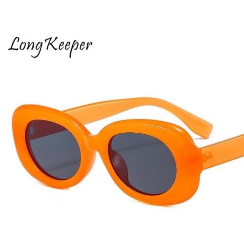 Ins Popular Oval Sunglasses Women Vintage Leopard Eyewear 2021 Trend Men Punk Sun Glasses Ladies Cat Eye Sunglasses Oculos UV400