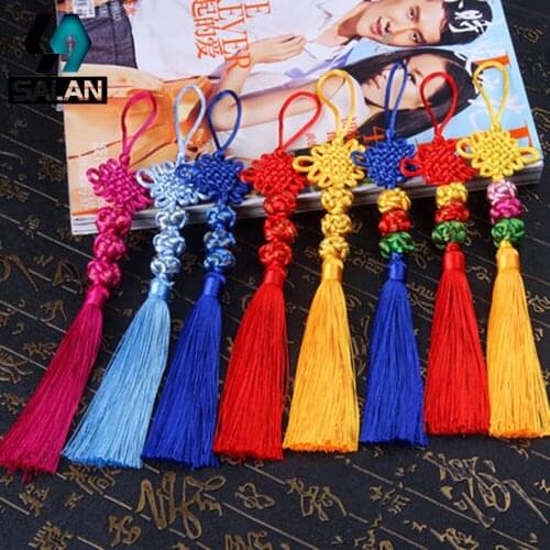 Spot tassel wholesale Chinese knot Su Sui car hanging hanging spike accessories DIY accessories Fan Qian Jian bag bag ornaments