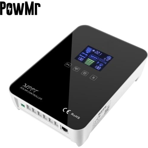 Temank 60A MPPT Solar Charge Controller EXPLORER-M Self-cooling for 12V 24V Batteries and Li-ion Batteries Touch Screen EM2460