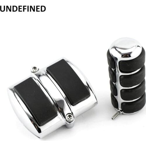 Motorcycle Pegs Gear Shift Pedal Cover & Rear Brake Pad Cover For Honda Yamaha V-Star 650 950 1300 Shadow 600 750 1100 Chrome