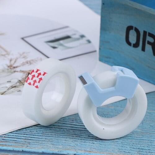 Masking Tape with small tape cutting tool writable Invisible tape protable tape dispenser Stationery Supplies