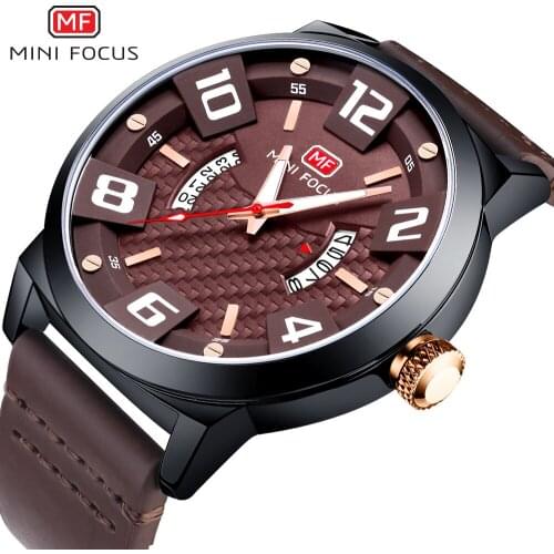 MINIFOCUS Luxury Brand Men Military Army Quartz Watch Mens Analog 3D Dial Clock Waterproof Wristwatches Relogio Masculino