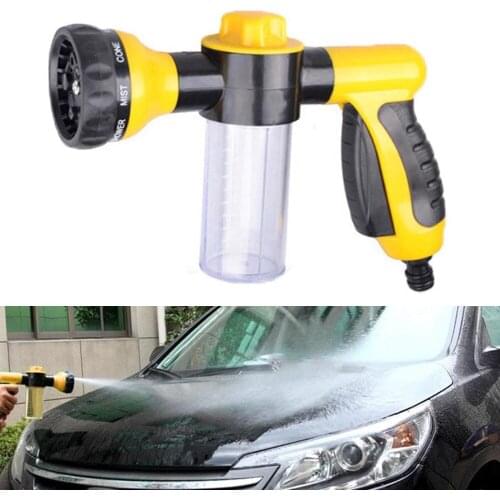 Multi-function 8 Patterns Foam Water Sprayer with 4 Water Pipe Joints for Cleaning Washing Snow Foam Lance Soap Foamer Sprayer