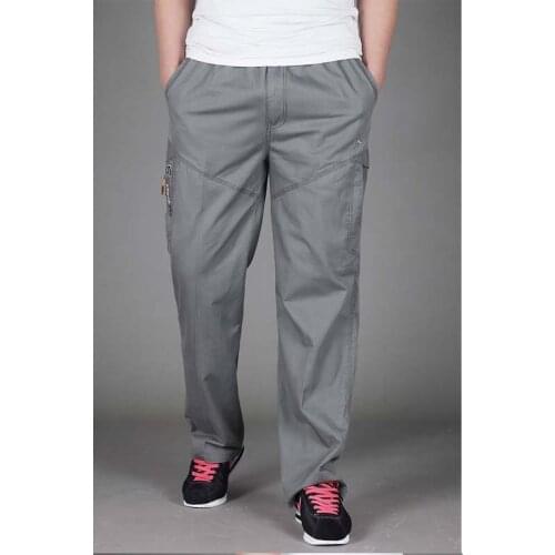 Fashion Plus Size Casual Pants Summer Loose Thin XXXL XXXXL 6XL Mens Long Pants High Waits Mans Trousers Elastic Waist Bottoms