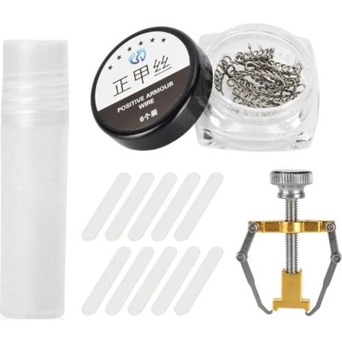 Ingrown Toenail Treatment Kit Professional Stainless Steel Pedicure Tool with Nail Straighten Plier for Nail Correction 27RC