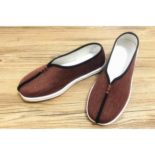 Natural Cotton&linen shaolin monk shoes wushu lohan/arhat lay meditation tai chi zen nun martial arts sneaker gray/brown/yellow